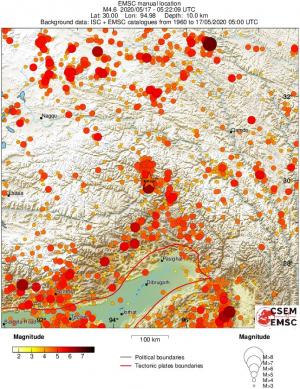 regional magnitude historical seismicity