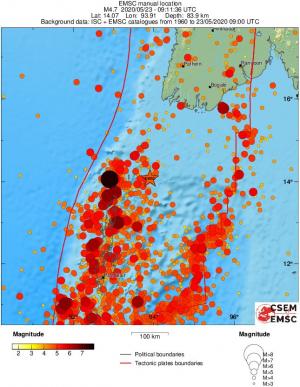 regional magnitude historical seismicity
