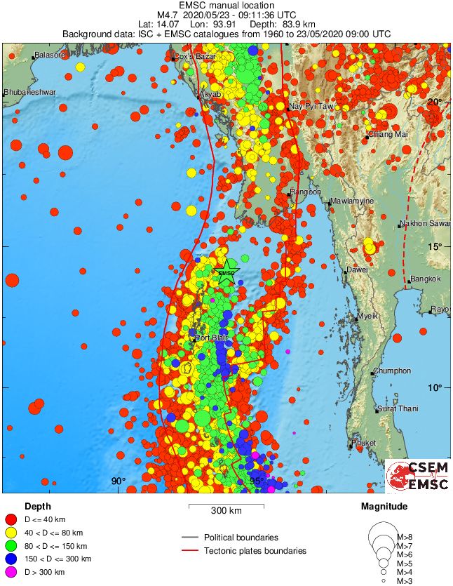 wide historical seismicity