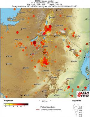 regional magnitude historical seismicity