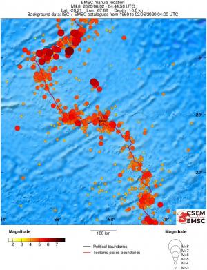 regional magnitude historical seismicity
