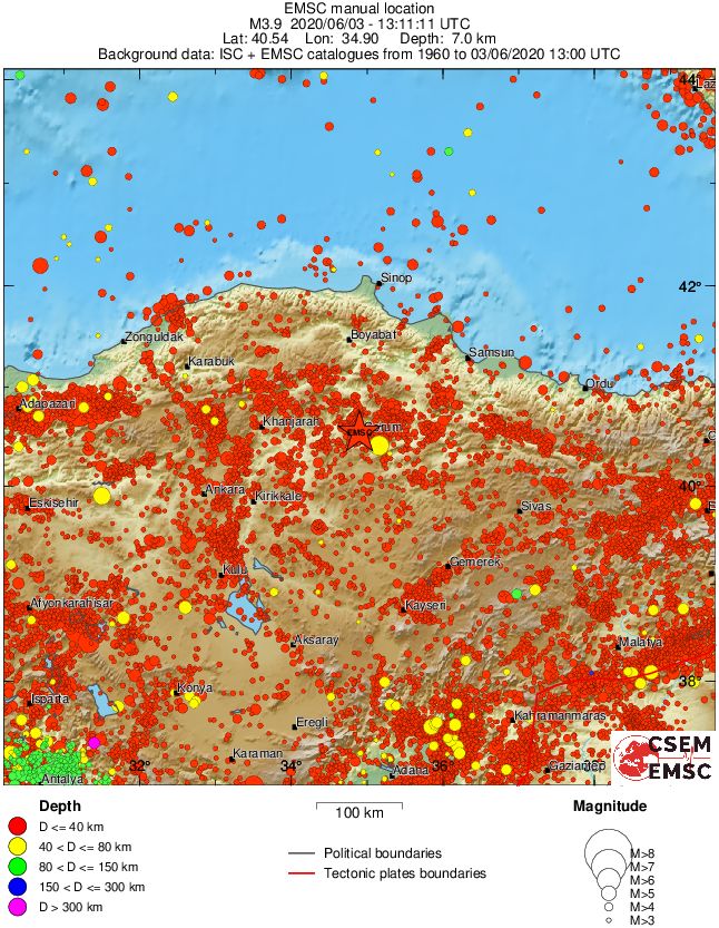 regional historical seismicity