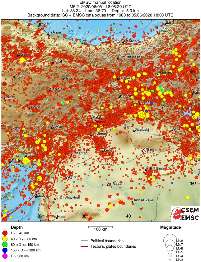 regional historical seismicity
