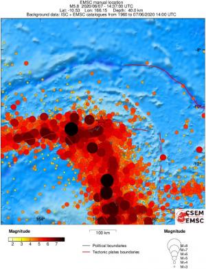 regional magnitude historical seismicity