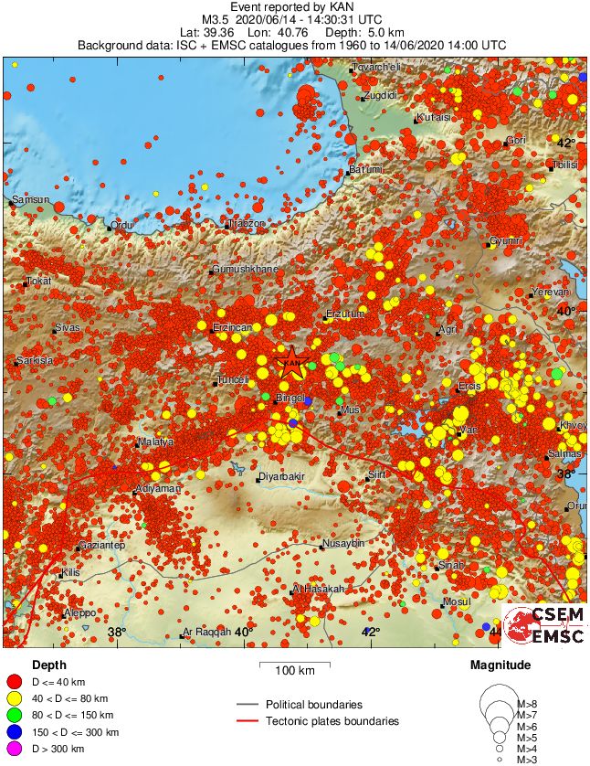 regional historical seismicity