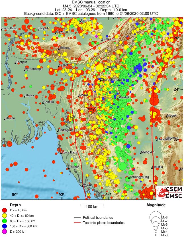 regional historical seismicity