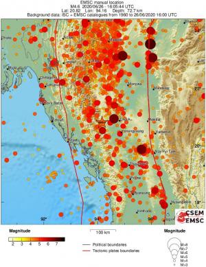 regional magnitude historical seismicity