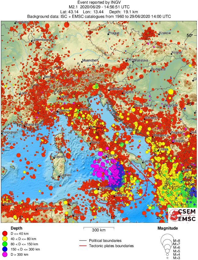 wide historical seismicity