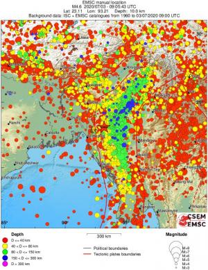 wide historical seismicity