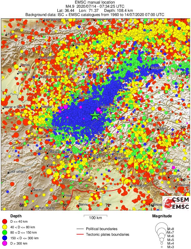 regional historical seismicity