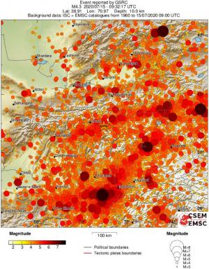 regional magnitude historical seismicity