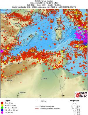 wide historical seismicity