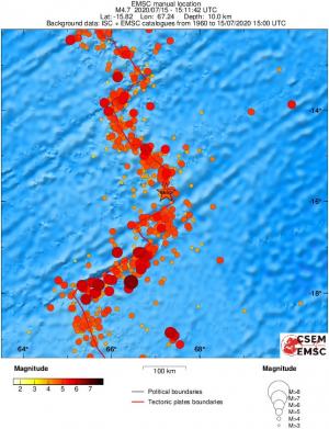 regional magnitude historical seismicity