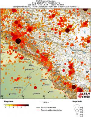 regional magnitude historical seismicity