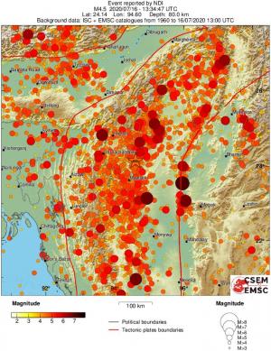 regional magnitude historical seismicity