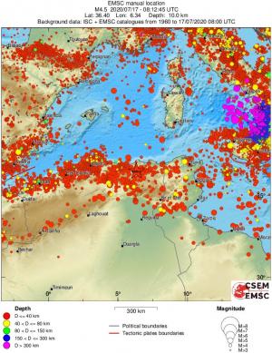 wide historical seismicity