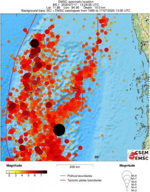 regional magnitude historical seismicity