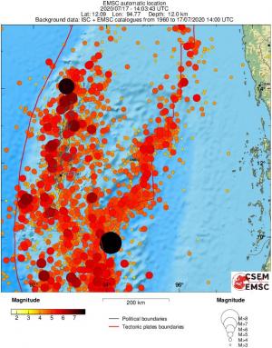 regional magnitude historical seismicity