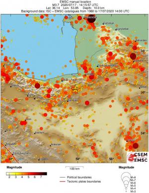 regional magnitude historical seismicity