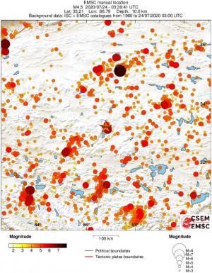 regional magnitude historical seismicity