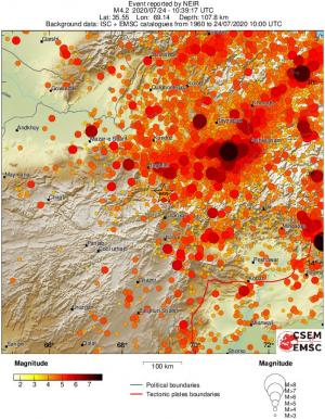 regional magnitude historical seismicity