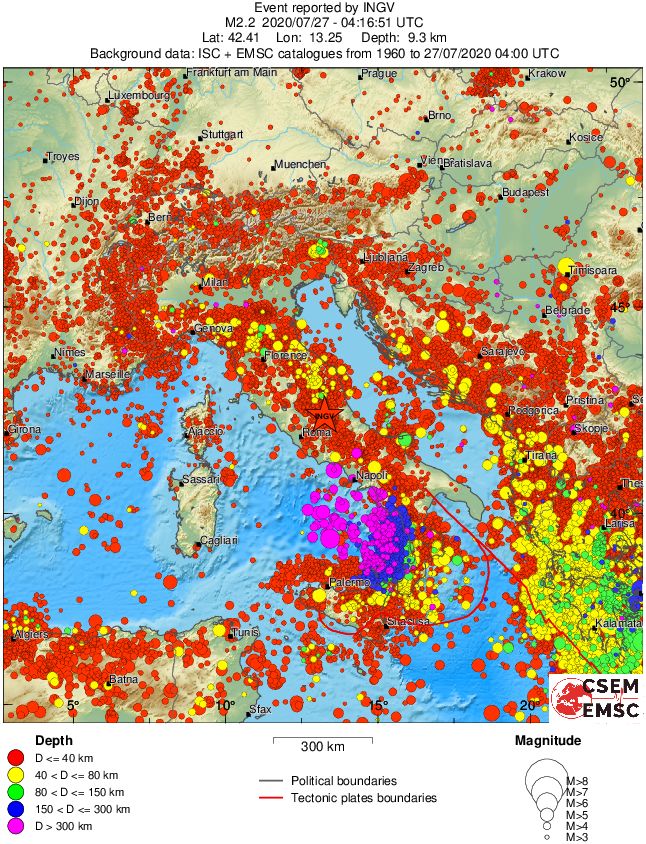 wide historical seismicity