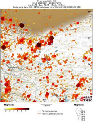 regional magnitude historical seismicity