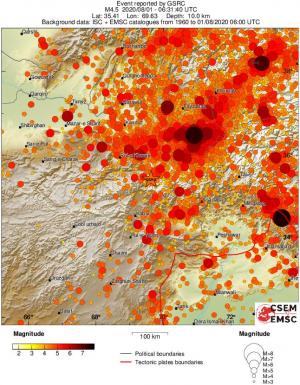 regional magnitude historical seismicity