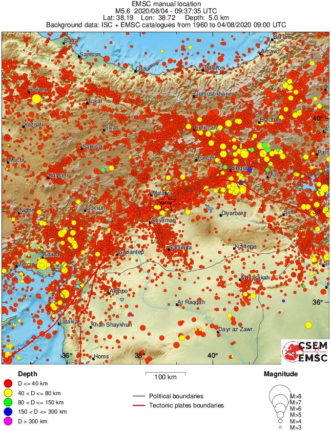 regional historical seismicity