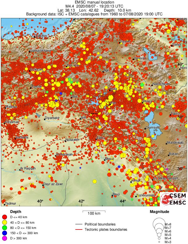 regional historical seismicity
