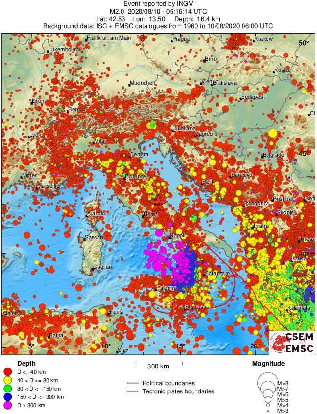 wide historical seismicity