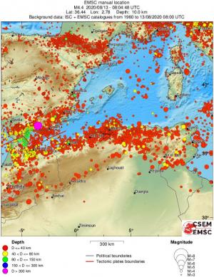 wide historical seismicity