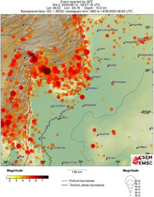 regional magnitude historical seismicity