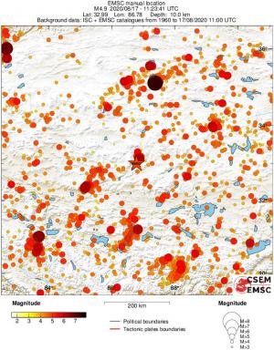 regional magnitude historical seismicity