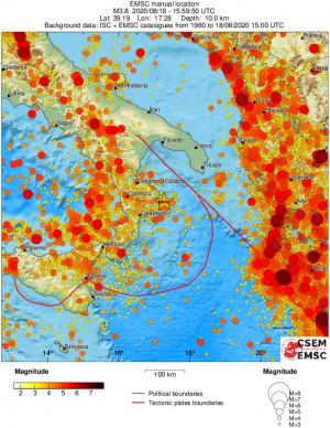 regional magnitude historical seismicity