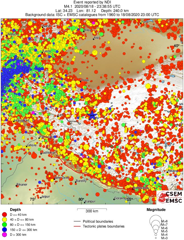 wide historical seismicity