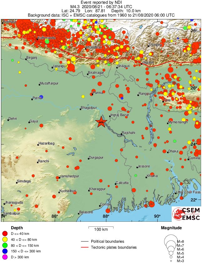 regional historical seismicity