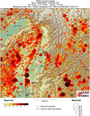 regional magnitude historical seismicity