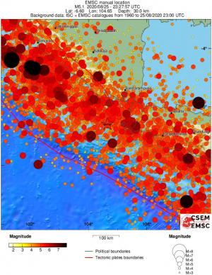 regional magnitude historical seismicity