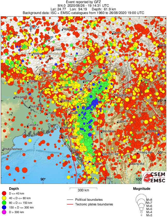 wide historical seismicity