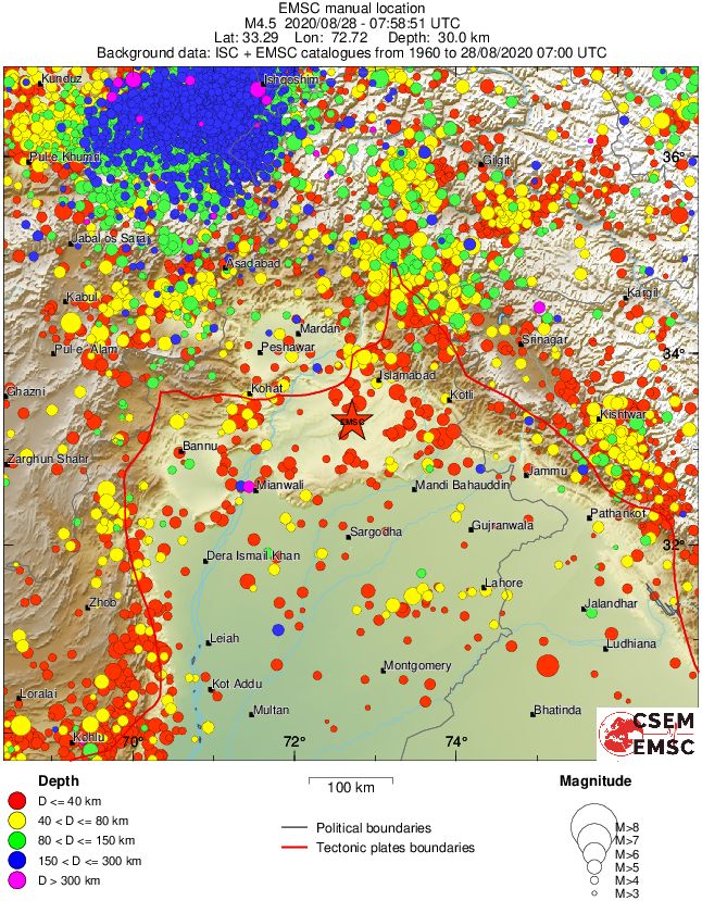 regional historical seismicity