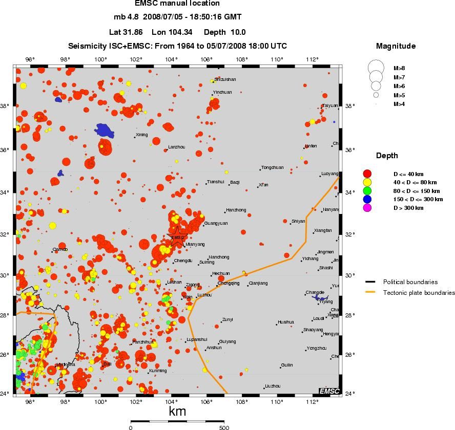 wide historical seismicity