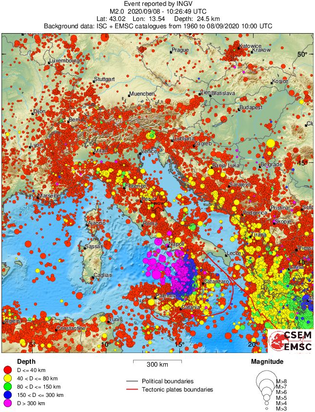 wide historical seismicity