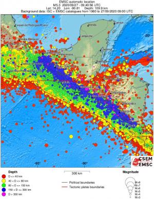 wide historical seismicity