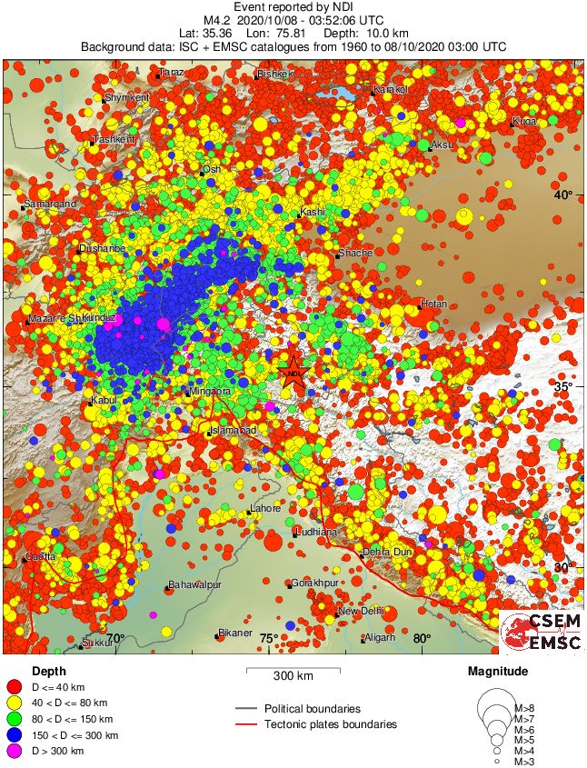 wide historical seismicity