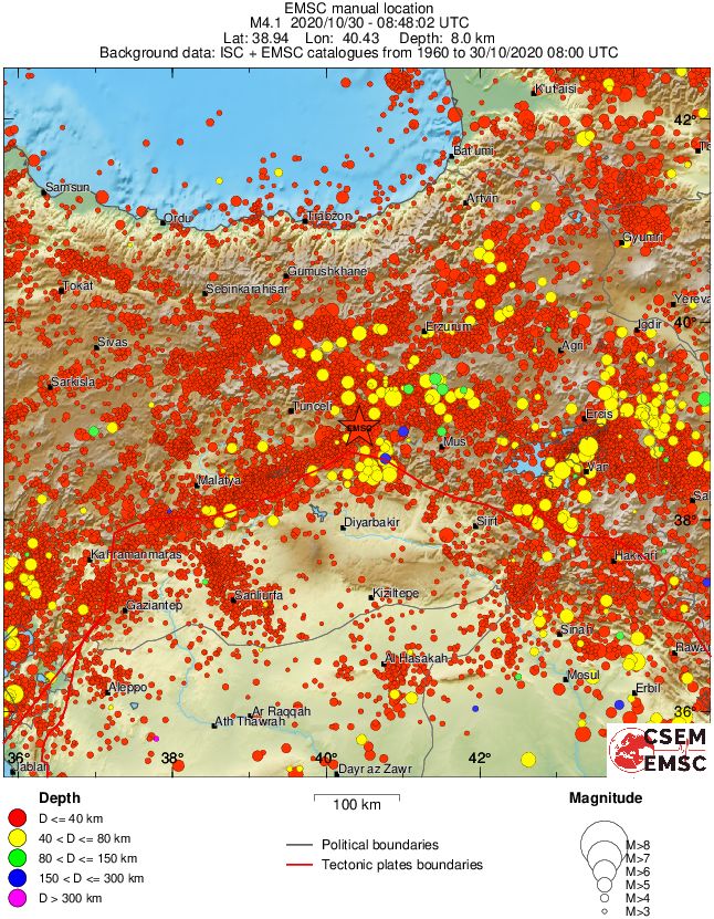 regional historical seismicity