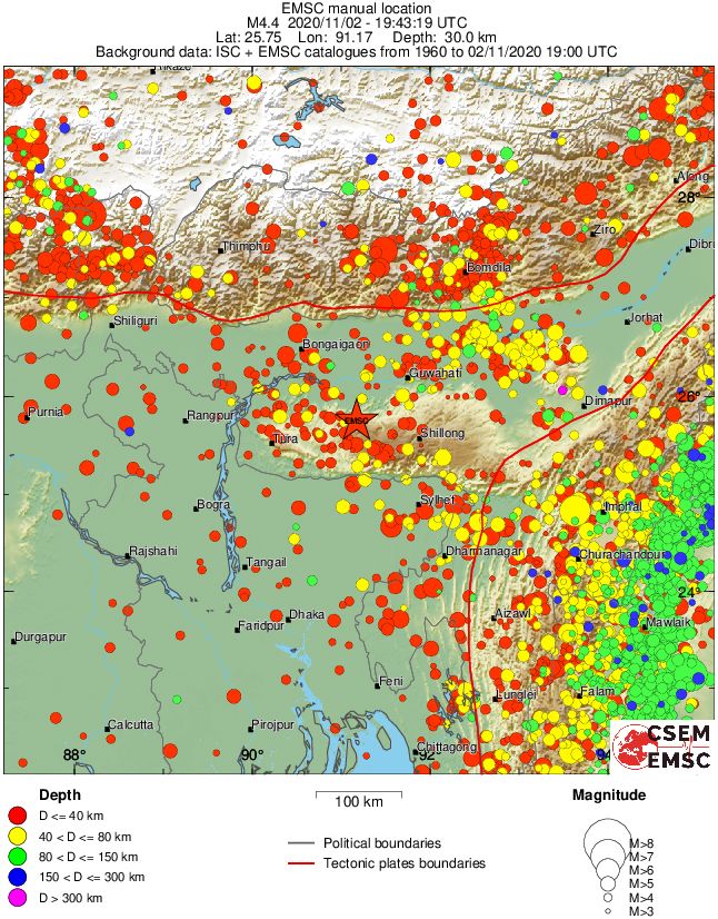 regional historical seismicity
