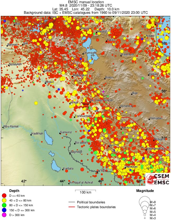regional historical seismicity