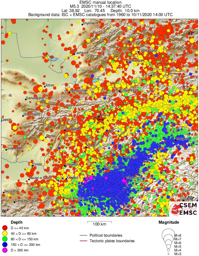 regional historical seismicity