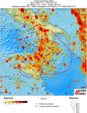 regional magnitude historical seismicity